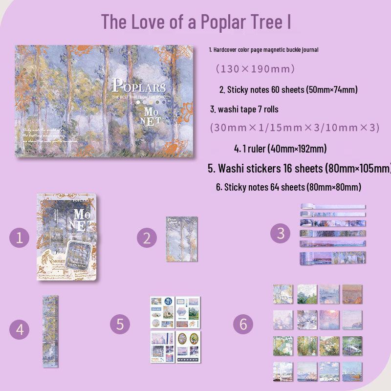 Set Planificator DIY Stil Ins de Valoare Ridicată: Caiet Pictură în Ulei - Cadou Perfect de Ziua de Naștere pentru Studenți