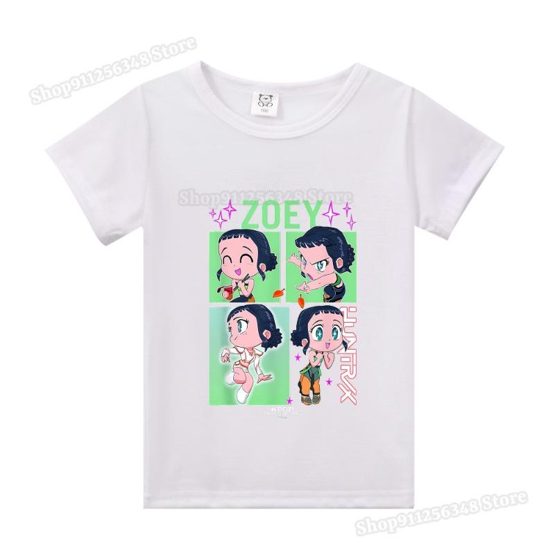 Barneklær Tegneserie Anime K-Pop Demonjegere Trykk T-skjorte Rumi Zoey Mira Topper Huntrix Saja Gutter Derpy Tiger Barneklær