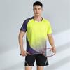 Unisex Badminton Sport Set Short Sleeve Top Shorts Men Women Kids Athletic Wear