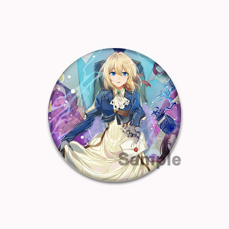 32/44/58mm 58mm Jewelry Accessories Gifts Anime Violet Evergarden Brooches Cosplay Handmade Badges Lapel Pins Backpack Clothes Decoration