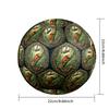 Jungle Lizard Emblem Round Football Size 5 Adult Ball Suitable for Training Matches and Outdoor Team.