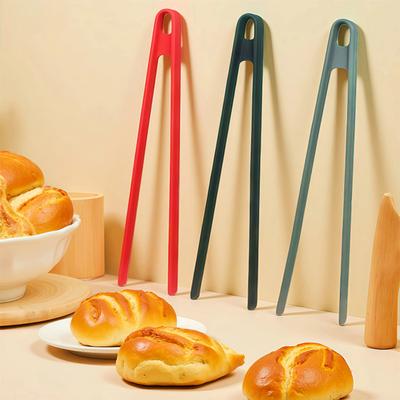 Heat-Resistant Silicone Food Tongs Non-Slip Kitchen Utensil for Bread Steak BBQ Dishwasher Safe Ergonomic Grip for Home Outdoor Grilling