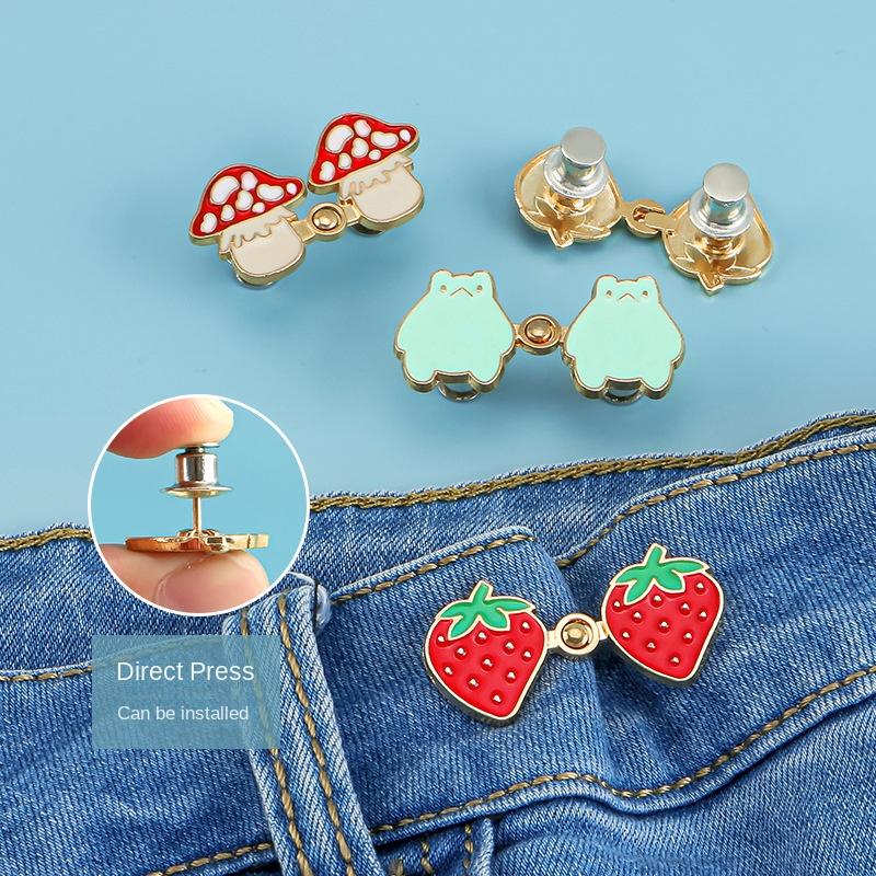 Strawberry Waist Button Jeans Waist Adjustment Fixed Button No Punching Tightening Tool