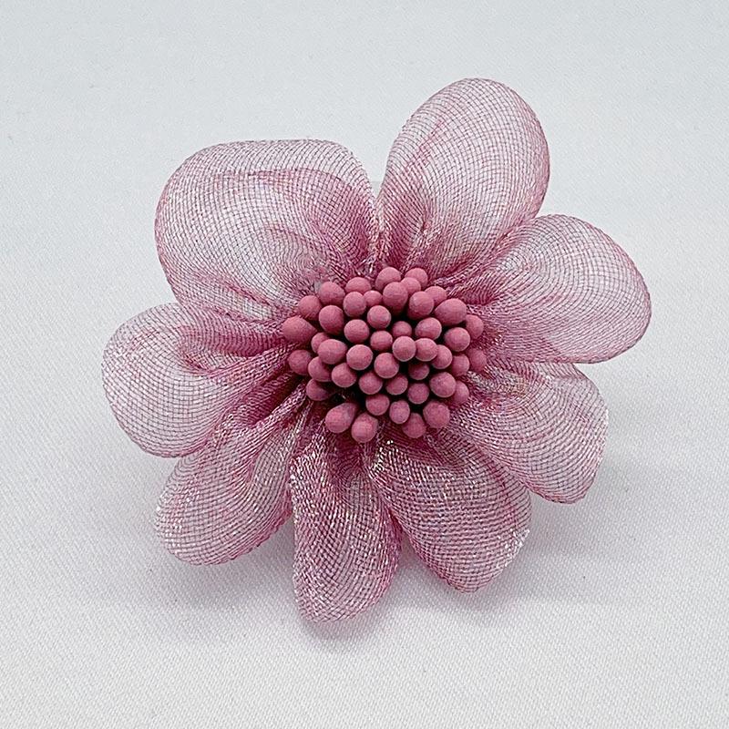 Korean Style Handmade Organza & Yarn Flower Headband Accessories