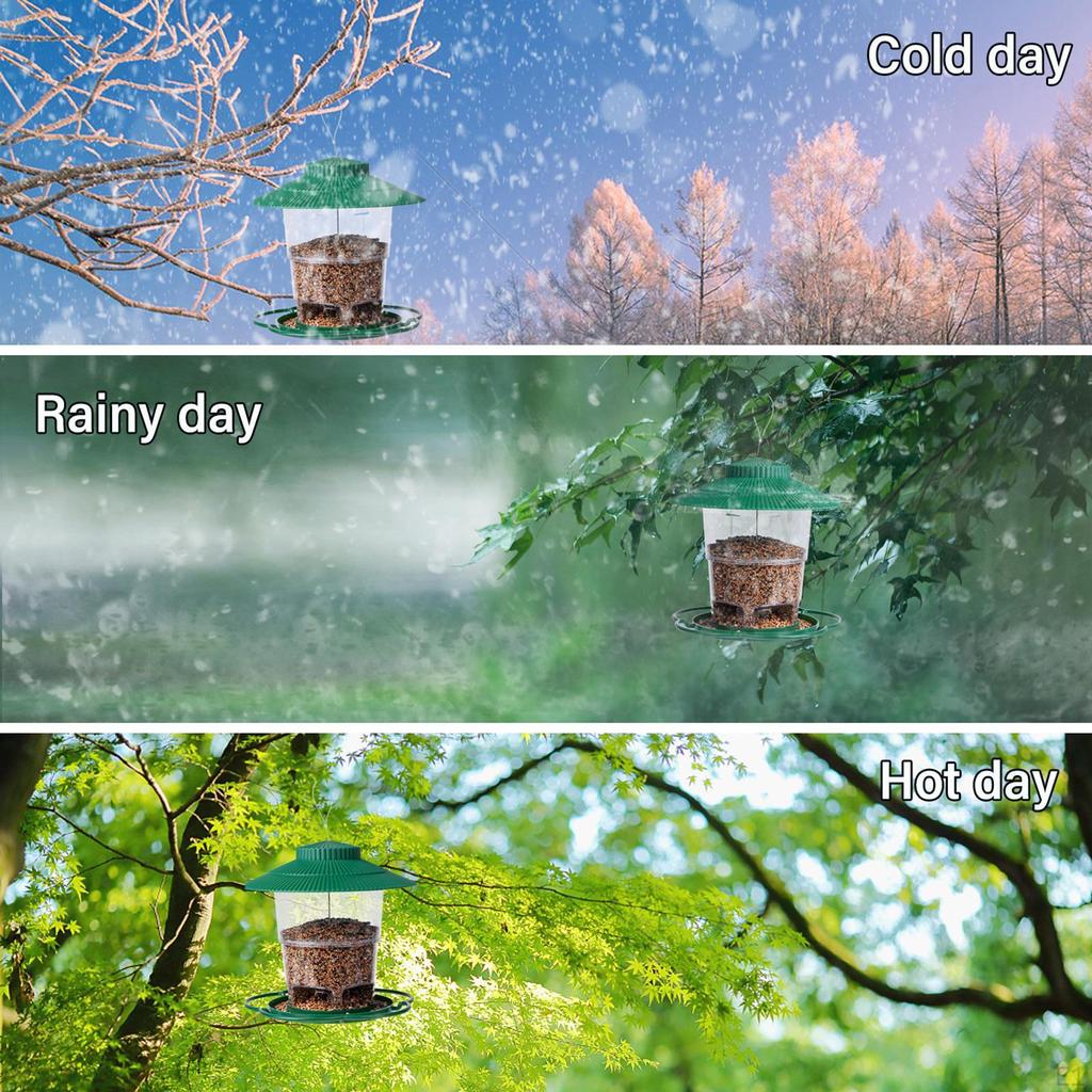Feeder ,Easy to Clean and Fill, Rain/ ,Attracting Birds , Feeding Station Bird Food Dispenser for