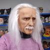 Old Man Mask Cos Old Man Grandpa Halloween Horror Headgear Costume Wig Human Face Mask