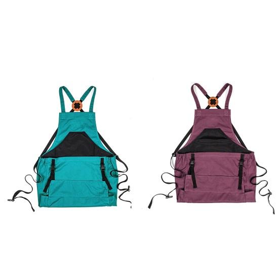 Gartenschürze, große, tiefe Tasche, Obstpflückschürze, leicht zugänglich, Druckknopf-Design, Arbeitsschürze für den Hausgarten