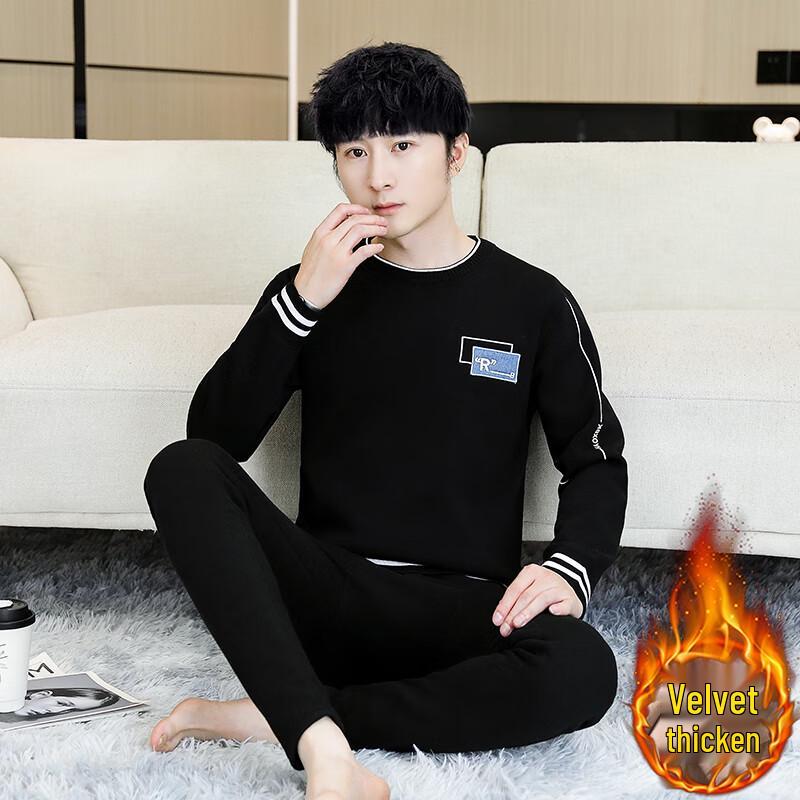 YUZHAOLIN Men's Fleece-Lined Thermal Underwear Set