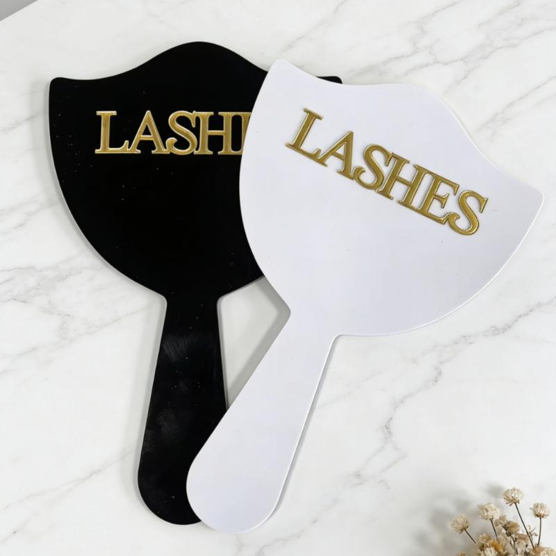 Eyelash Technician Photo Prop Acrylic Handheld Mirror Lash Beauty Cards For Social Media Lash Salon Lash Extension Displaytools