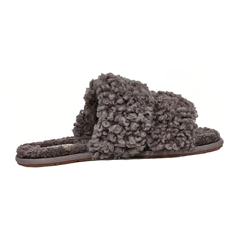 UGG Maxi Curly Scuffetta 'Grey' Women's 1130837-CHRC