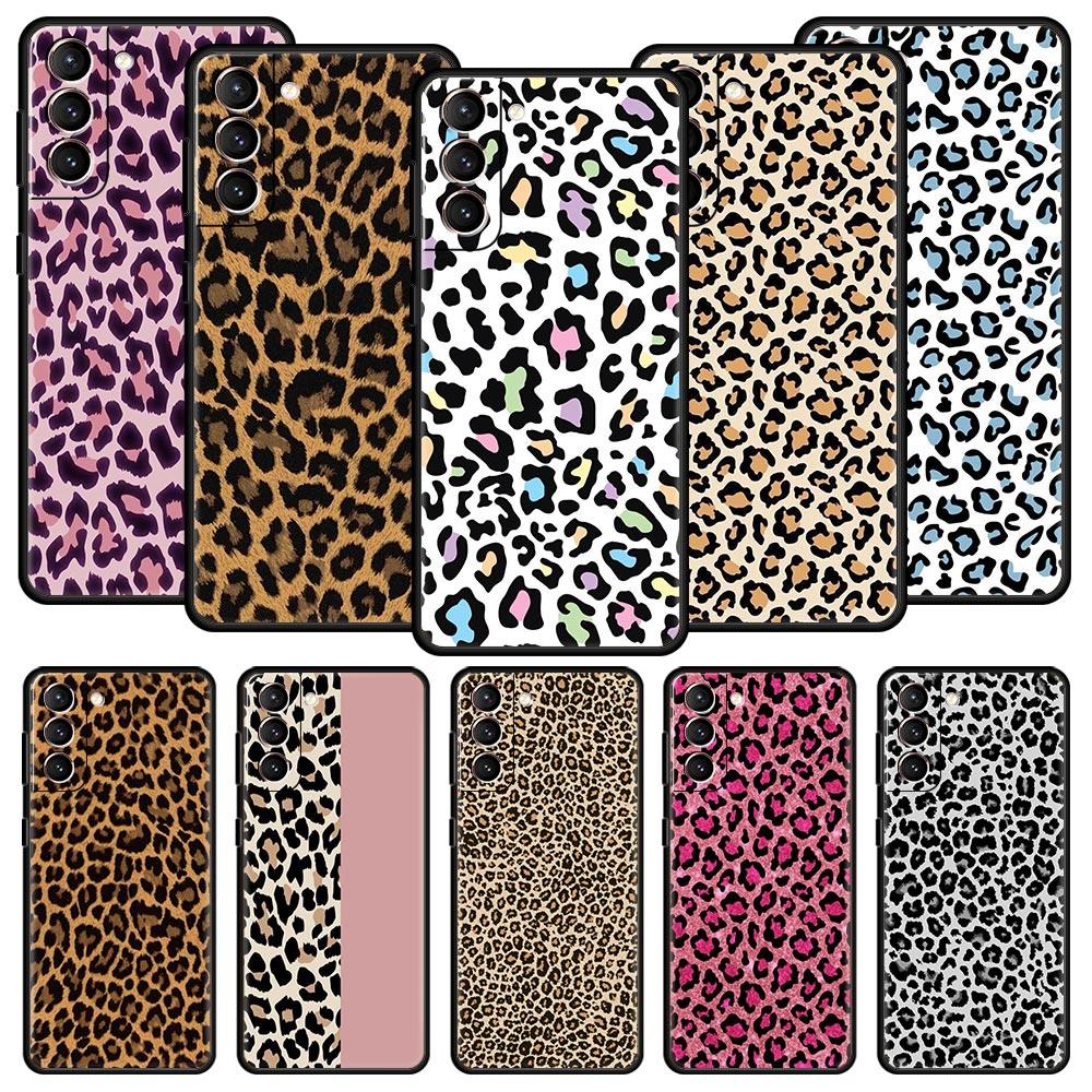 Custodia per Telefono con Stampa Leopardo e Ghepardo per Samsung Galaxy S24 S23 S22 S20 Ultra S21 FE 5G S10 S9 Plus S10E S8 Cover Morbida in Silicone