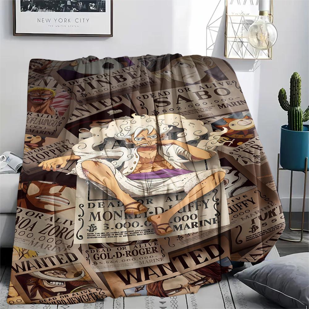 One Piece character Print Flannel Blanket,High quality Comfortable for All Seasons,Home Decor,Warmth and Comfort,Perfect for Christmas Gifts