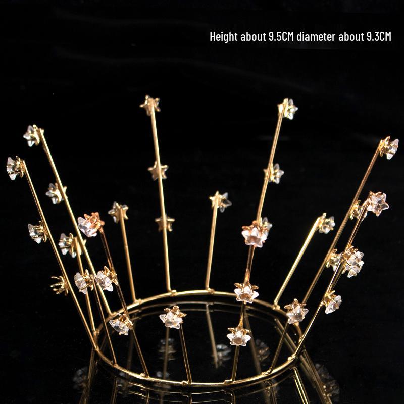 Children's Pearl Crystal Tiara Headband - Birthday Crown Cake Decoration and Adult Hair Accessory