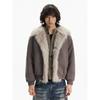 Blaexit Silver Fox Fur Collar Mountain Eagle Jacket Men's Thickened Winter High-End Suede Jacket Warm Cotton Coat