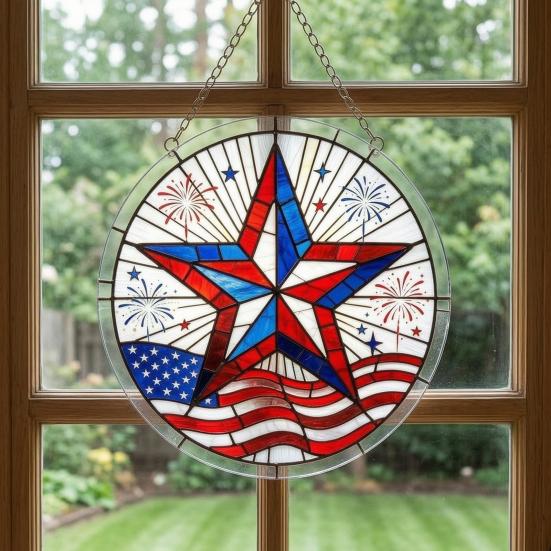Acryl Puzzle Sonnenfänger 83 Teile DIY Sonnenfänger Bastelset für Erwachsene Buntglas Fenster Hängeornament für Haus Garten Dekoration