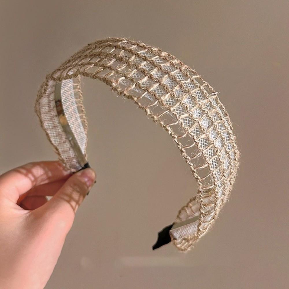 Elegant Wide Brim Hair Hoop Bohemian Style Hair Band High Quality Cross Knotted Headband for Women