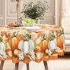 Waterproof And Anti-Dirty Wash Polyester Tablecloth Autumn Pumpkin, Thanksgiving Tablecloth Printed Coffee Table Tablecloth