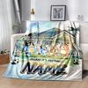 Bluey Friends Adventure Customize Your Name Blanket Cozy Customizable Blanket Comfortable for Sofa Living Room Livingroom Bedding for All Occasions