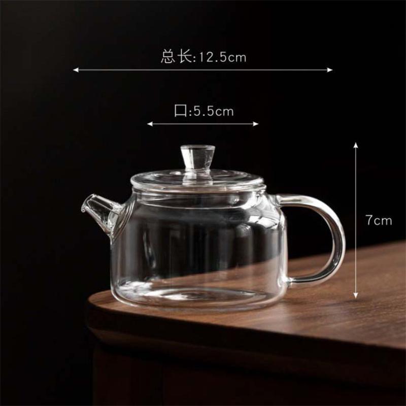

Чайник стеклянный маленький 200 мл термостойкий на одну персону с фильтром заварочный цветочный зеленый чайник домашний чайник кунг-фу чайный набор