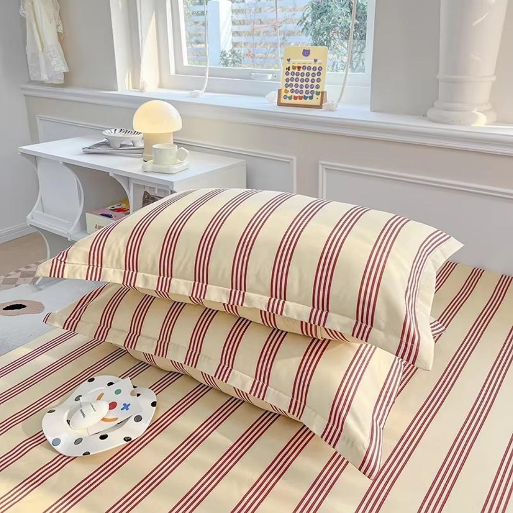 1 PCS Nordic 48x74cm Pillowcase Washed Cotton Breathable Pillow Case Colorful Stripe Pillow Case Cover Home Textile