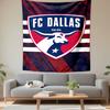 FC Dallas Tapestry Wall Hanging, Soccer Club Logo Poster Art, Sports Wall Decor for Bedroom Living Room Dorm
