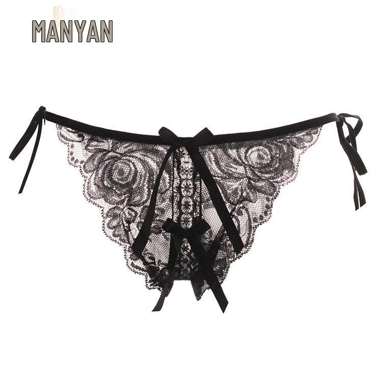 Seductive Japanese Lace Open Crotch Panties Set