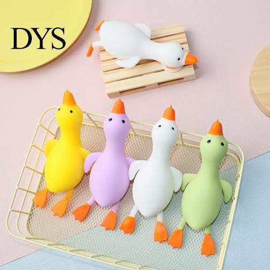 Duck Squeeze Toy 1/4Pcs Mini Lying Anxiety Relief Sensory Slow Rising Animal Stress Ball School Office Desk Fidget