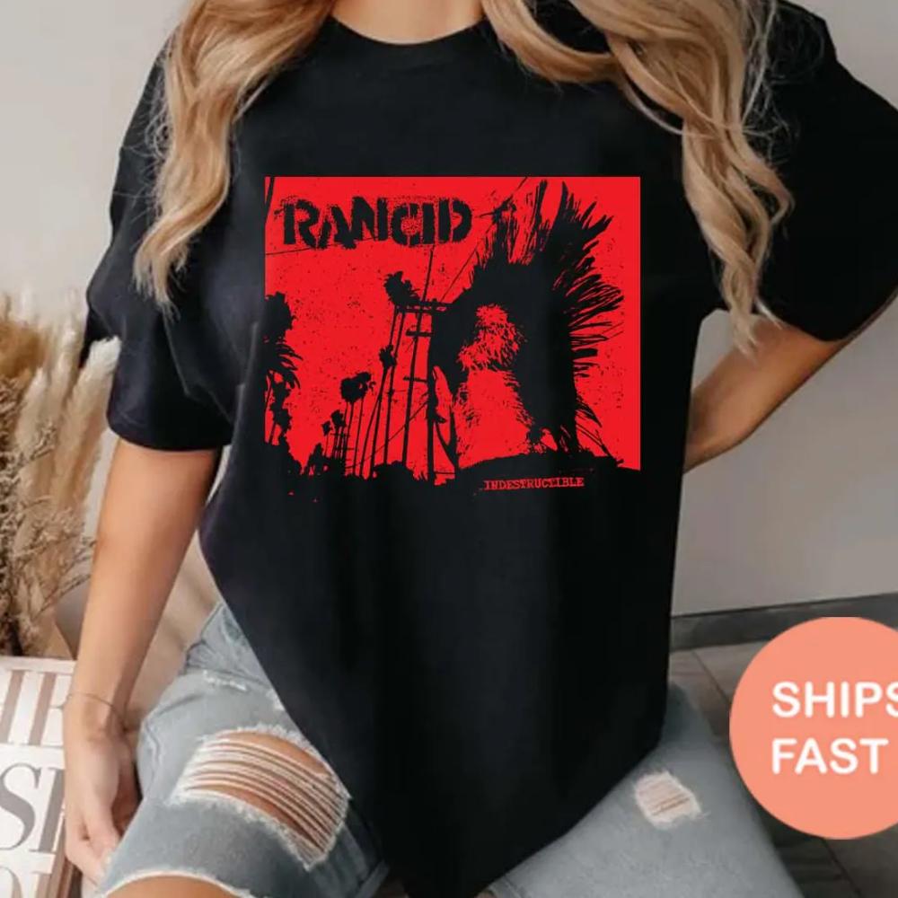 

Rancid Band Tshirt Punk Band Tshirt Music Merchandise Patterned Tshirt Concert Costume Rock Band Costume Punk Rock Costume S