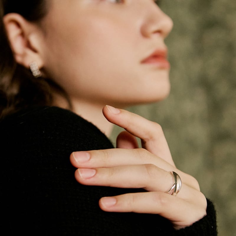 VINTAGE HOLLYWOOD [925 Silver] Double Cross Ring_VH25NNRI006V