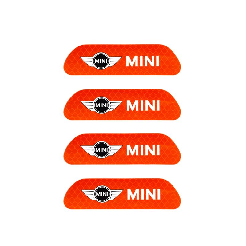 MINI Car Door Reflective Sticker Night Light Warning Decal For BMW MINI One Cooper JCW Countryman Clubman Cabrio Paceman Coupe