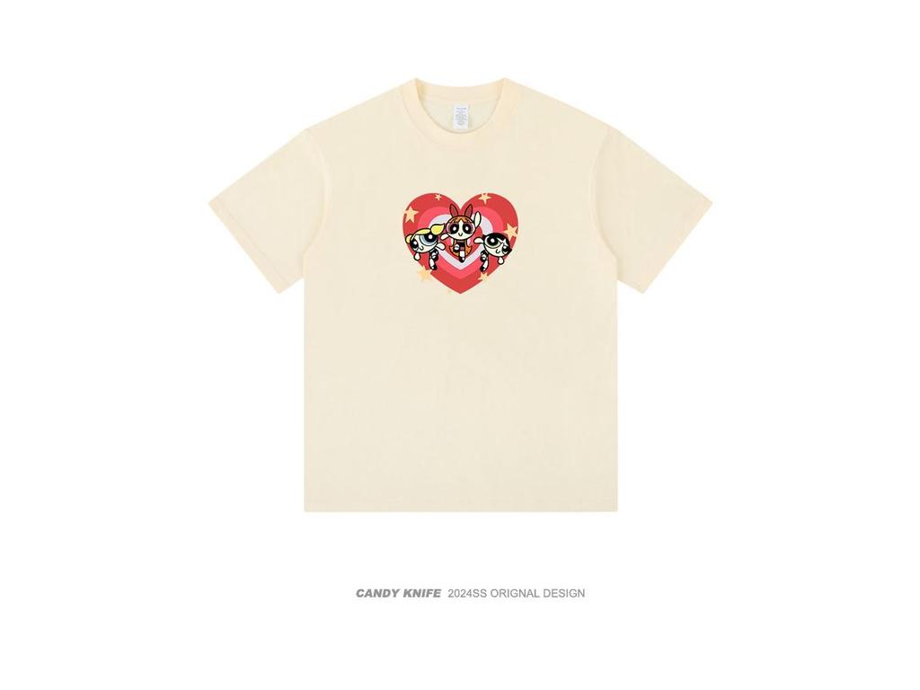 Y2K Anime Graphic Tee: Crew Neck, Short Sleeve, Pure Cotton, Unisex College Style