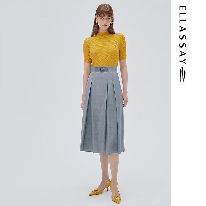 ELLASSAY Women's Mulberry Silk Slim Knit Top