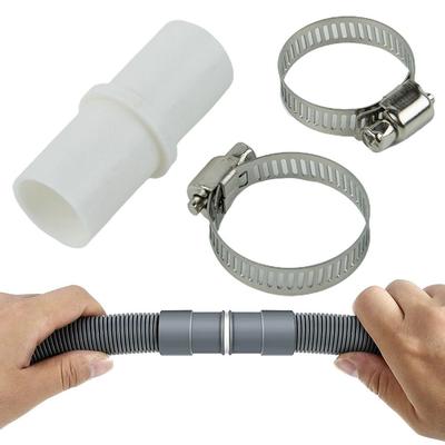 1/2 Set Sterke Betrouwbare Verbinding Afvoerslang Connector Buis Fitting met 2 Klemmen Ring Slang Adapter Kit