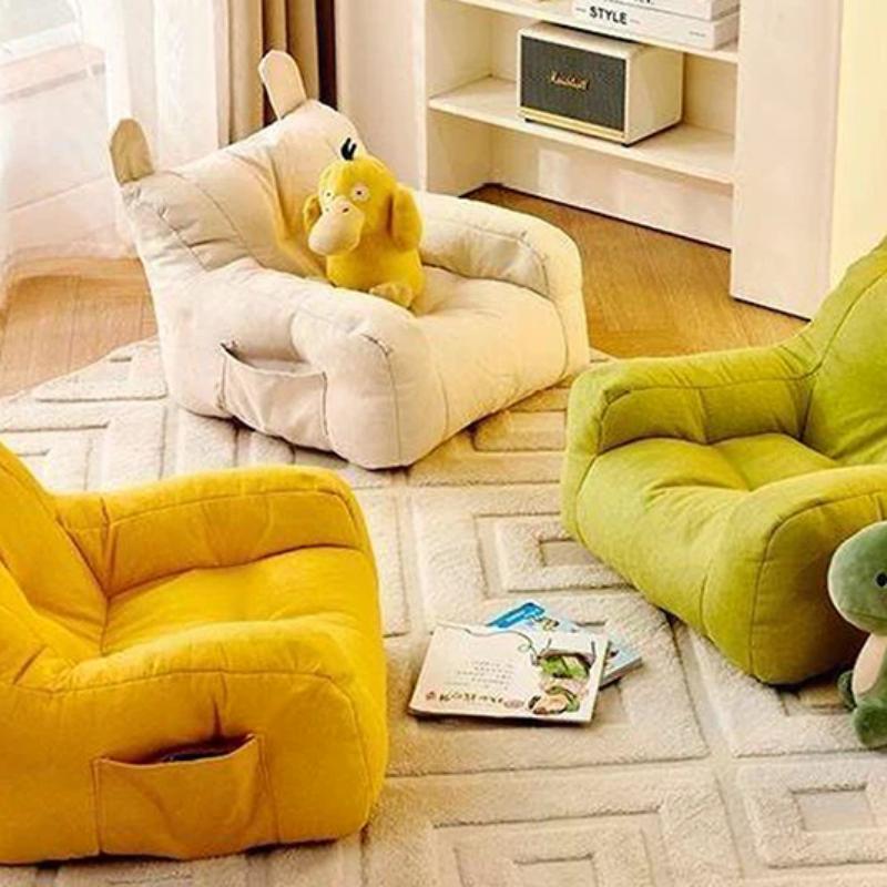 Weicher kleiner Sofasessel Bequemer ergonomischer Wohnzimmer-Faulschläfer mit Aufbewahrungstasche Kinder-Bären-Sofa-Sessel für Jungen und Mädchen