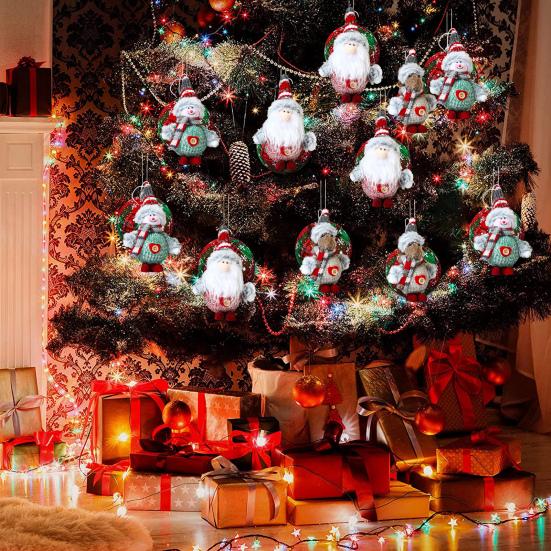 Vánoční přívěsek Santa Xmas Hanging Claus Sněhulák ve tvaru losa Ozdoba stromu pro slavnostní domácí dekorace