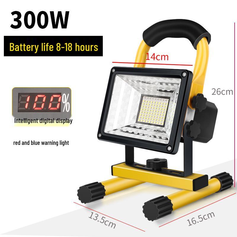 Rechargeable LED Floodlight: Strong Outdoor Emergency Light for Construction, Power Outages, Camping, Handheld Household Use