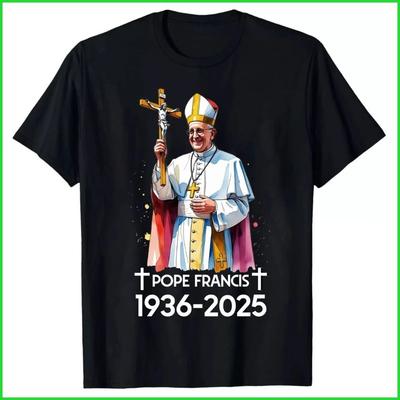 Pope Francis Tribute 1936-2025 T-shirt S To 5XL 2F1413