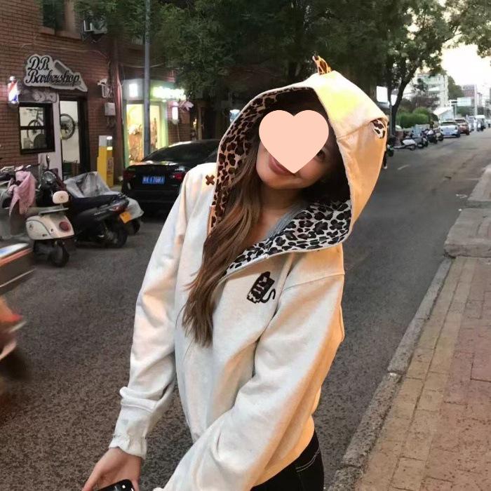 Women s 2025 Autumn Embroidered Hooded Sweatshirt: Casual & Loose Style Medium