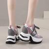 Mode 2025 Neue Damenschuhe Mesh Damen Vulkanisierschuhe Gemischte Farben Atmungsaktive Damen Sneaker Erhöhen Höhe Schnürschuhe Freizeitschuhe