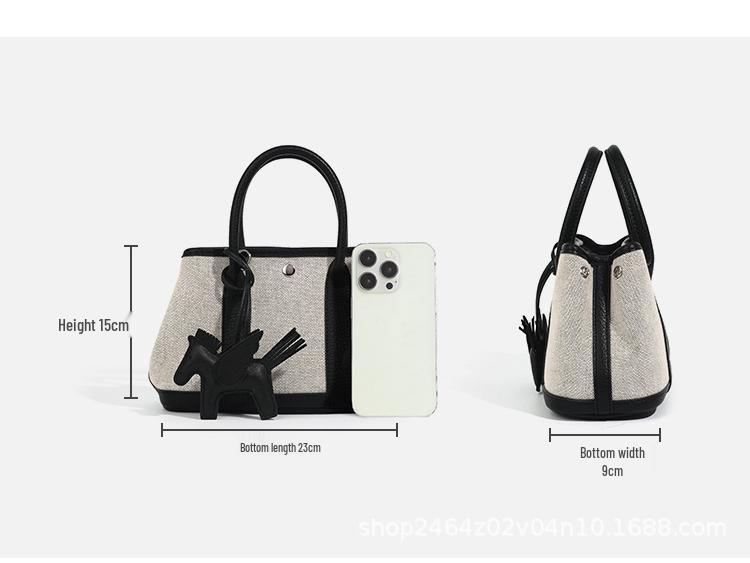 Niche Luxury Canvas Mini Garden Handbag: Stylish, Versatile Crossbody for Women