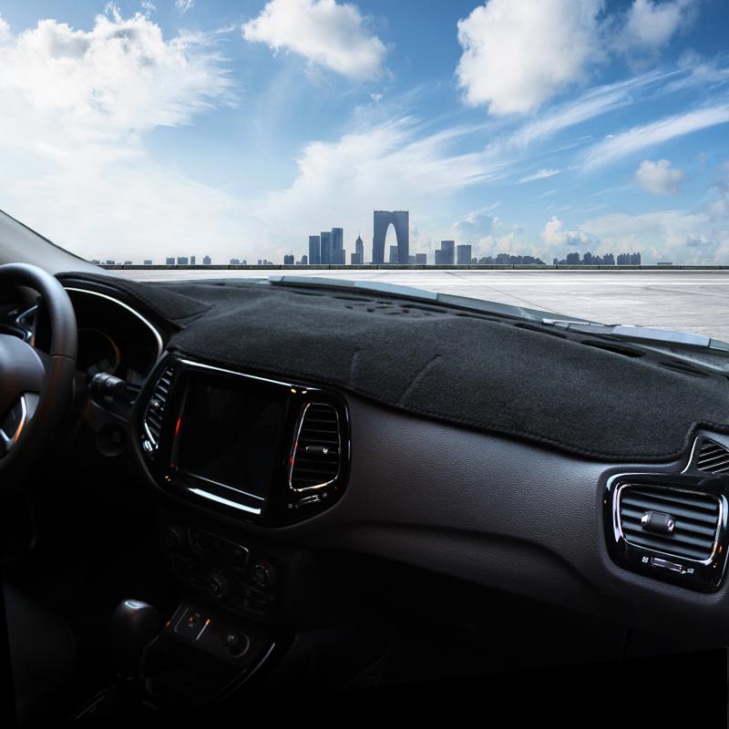 For Jeep Compass 2017 2018   LHD Car Dashboard Sun Shade Cover Avoid Light Pads Anti-UV Mat Non-Slip Case Carpets