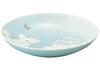 Hanae Mori "Fleur" Floral Print Set of 4 Curry Plates, Pasta Plates, and Deep Plates, Approx. 21cm Diameter x 4cm Deep, Dishwasher and Microwave Safe,