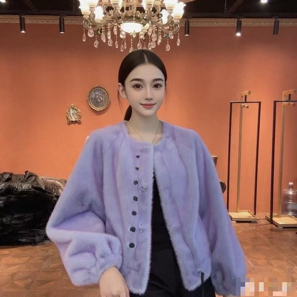 Premium Imitation Mink Soft Waxy Plush Short Coat Women'S Winter Light Luxury Environmentally Friendly Fur Fur Coat