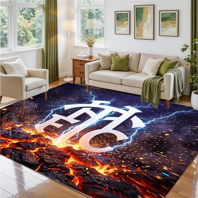 Tottenham Hotspur Design Crystal Velvet Rug Soft Decorative Mat for Bedroom Entrance