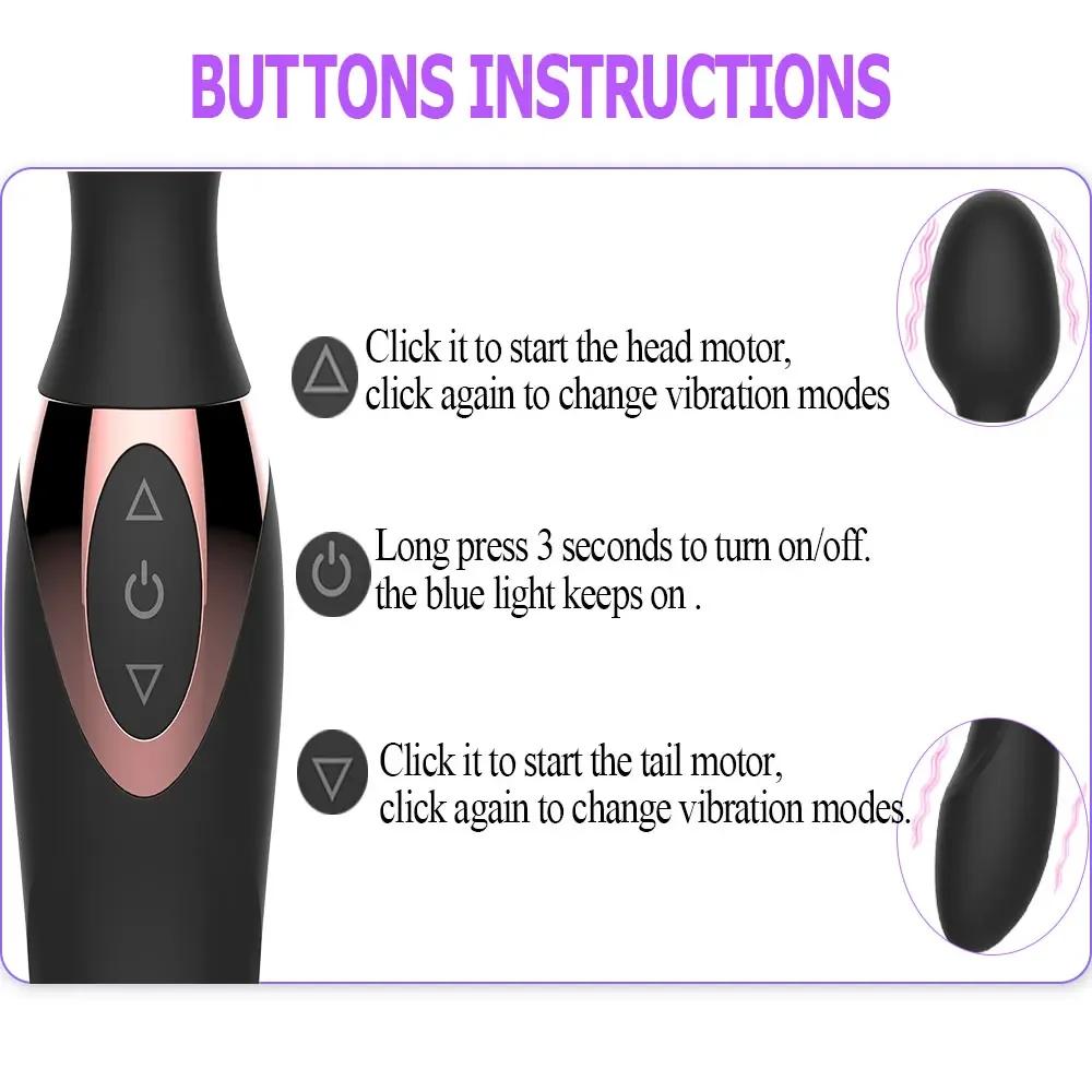 Powerful 10 Speeds Vibrator Clitoris Vagina G Spot Stimulate AV Massage sticks Dildo Female Masturbator Adult Sex Toy Woman 18+
