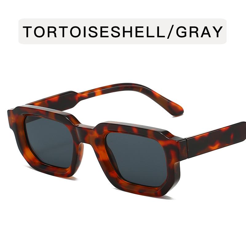 Retro Polygon Women's Sunglasses: Minimalist, High-End Square Frames