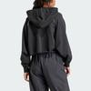 Adidas Originals Cropped Hoodie With Letter Logo Print Women Hoodies Black IT9772