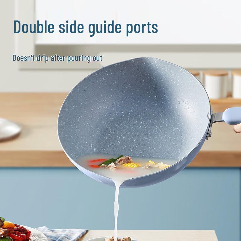 COOKER KING 28cm Glacier Blue Non-stick Wok