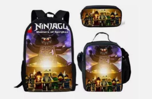 Cartoon-Rucksack-Set 3 Teile Leichte Schultasche für Mittelschüler Umhängetasche