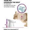 Y YHY Slow Feeder Cat Bowl, Ceramic Cat Slow Feeder Bowl, 6 Inches, Elevated, Anti Vomiting for Dry and Wet Food, White